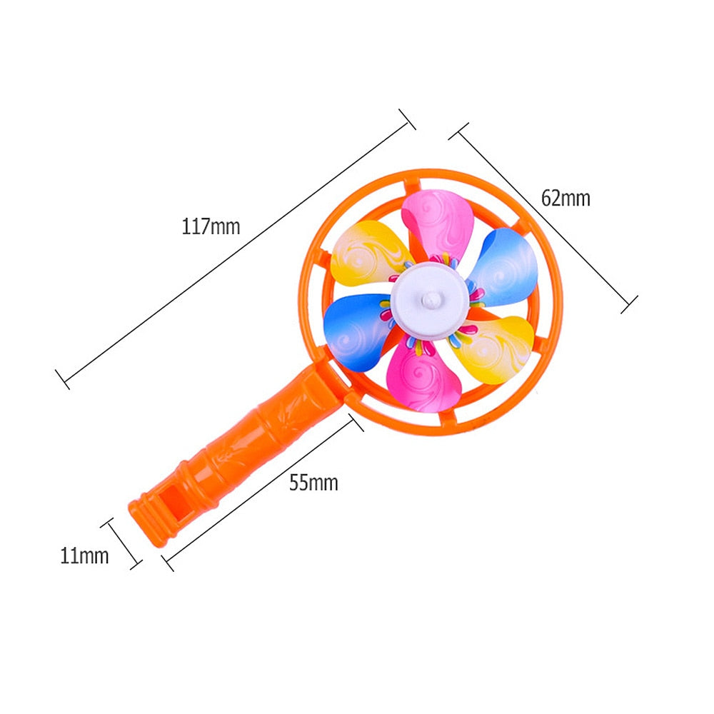 Colorful Wind Spinner Whistle Toy for Kids by HitMyNeed