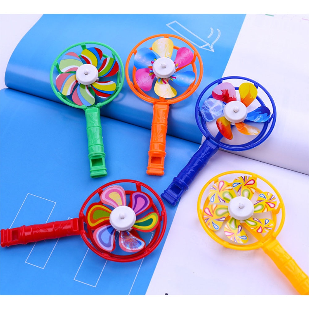 Colorful Wind Spinner Whistle Toy for Kids by HitMyNeed