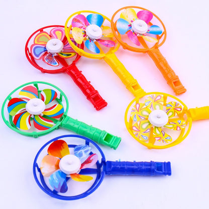 Colorful Wind Spinner Whistle Toy for Kids by HitMyNeed