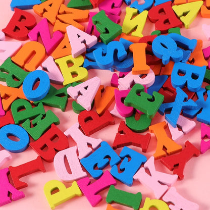 Colorful Wooden Alphabet Letters Set (100pcs) by HitMyNeed