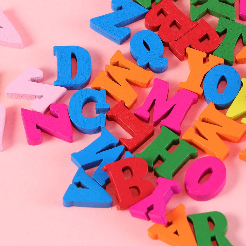 Colorful Wooden Alphabet Letters Set (100pcs) by HitMyNeed