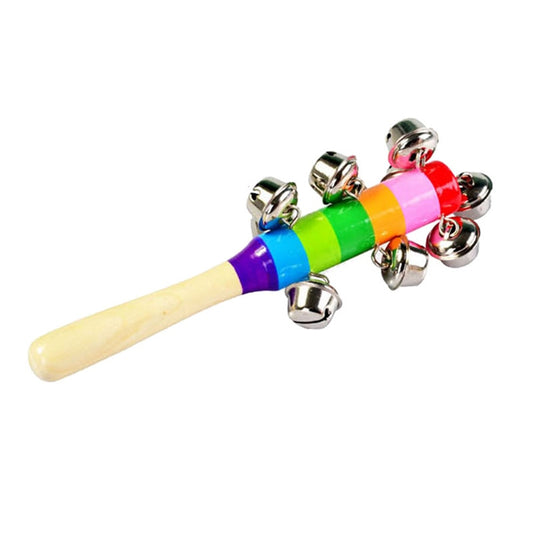 Colorful Wooden Bell Rattle Instrument for Kids by HitMyNeed