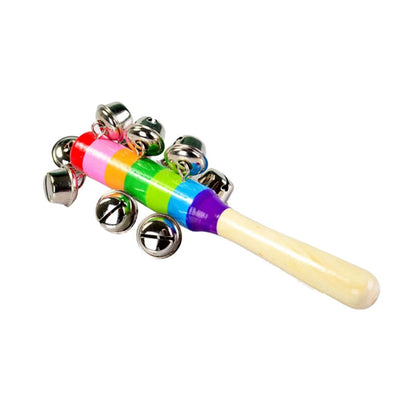Colorful Wooden Bell Rattle Instrument for Kids by HitMyNeed