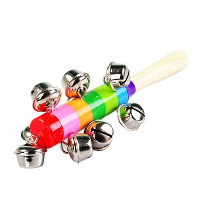 Colorful Wooden Bell Rattle Instrument for Kids by HitMyNeed