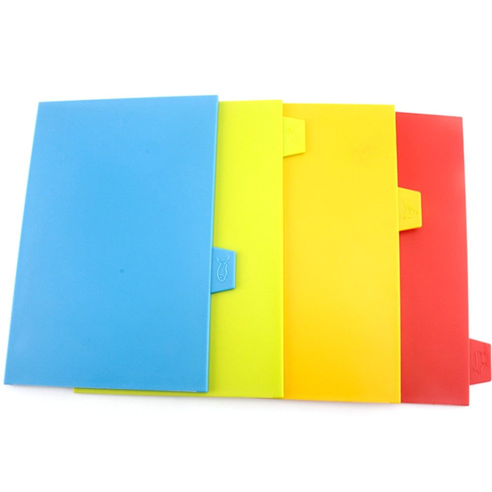 Colour Coded Chopping Board Set with Stand, 4 Piece by HitMyNeed