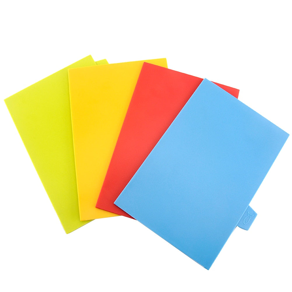 Colour Coded Chopping Board Set with Stand, 4 Piece by HitMyNeed