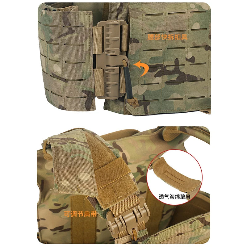 Combat Vest 6094 Quick Detach Laser Cut Tactical Vest by HitMyNeed