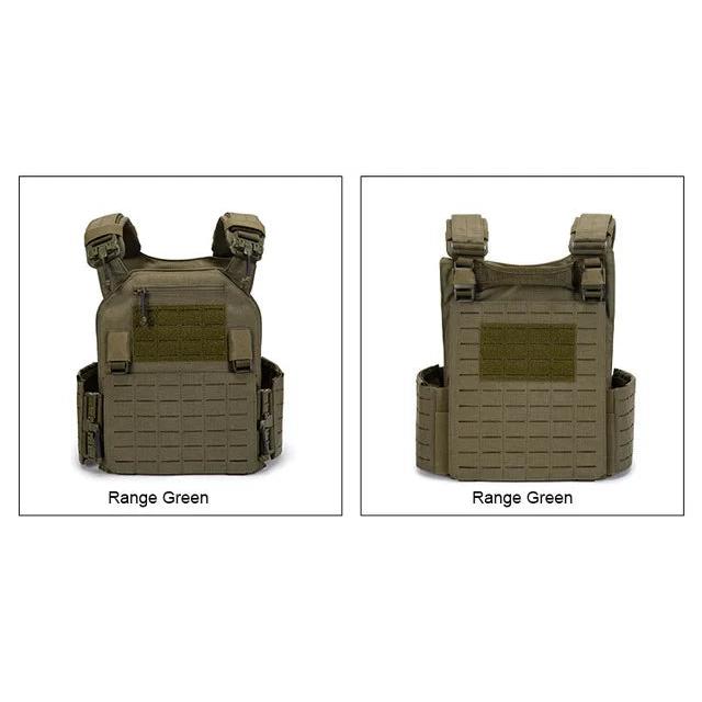 Combat Vest 6094 Quick Detach Laser Cut Tactical Vest pure-green-vest by HitMyNeed