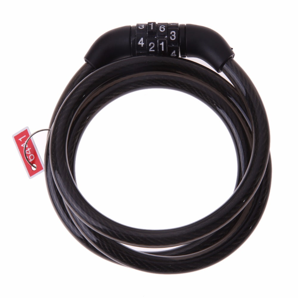 Combination Bike Lock Cable 4-Digit Security Code by HitMyNeed