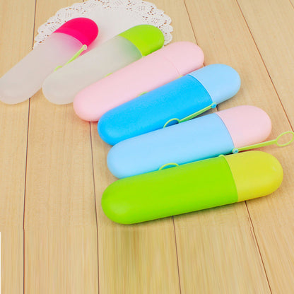Combination Travel Toothbrush and Toothpaste Holder by HitMyNeed