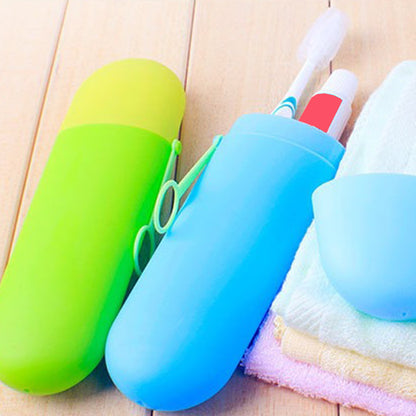 Combination Travel Toothbrush and Toothpaste Holder by HitMyNeed