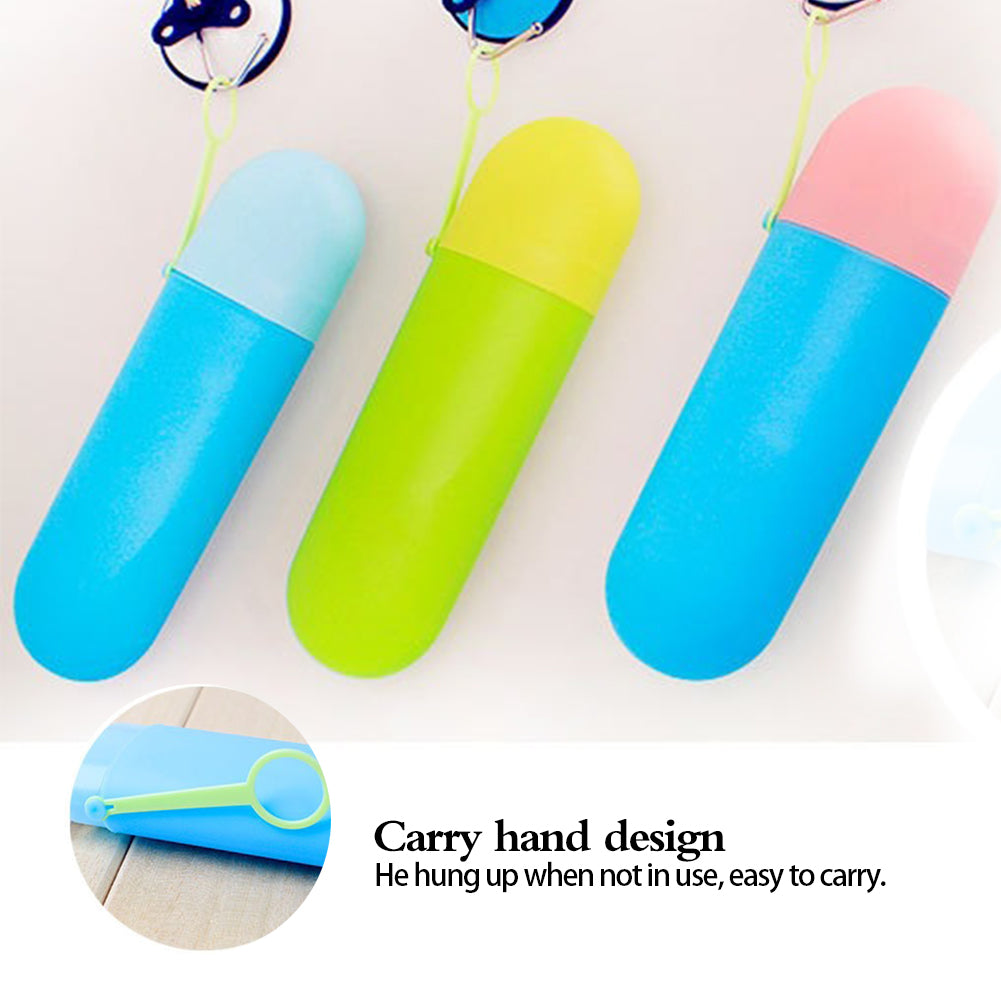 Combination Travel Toothbrush and Toothpaste Holder by HitMyNeed
