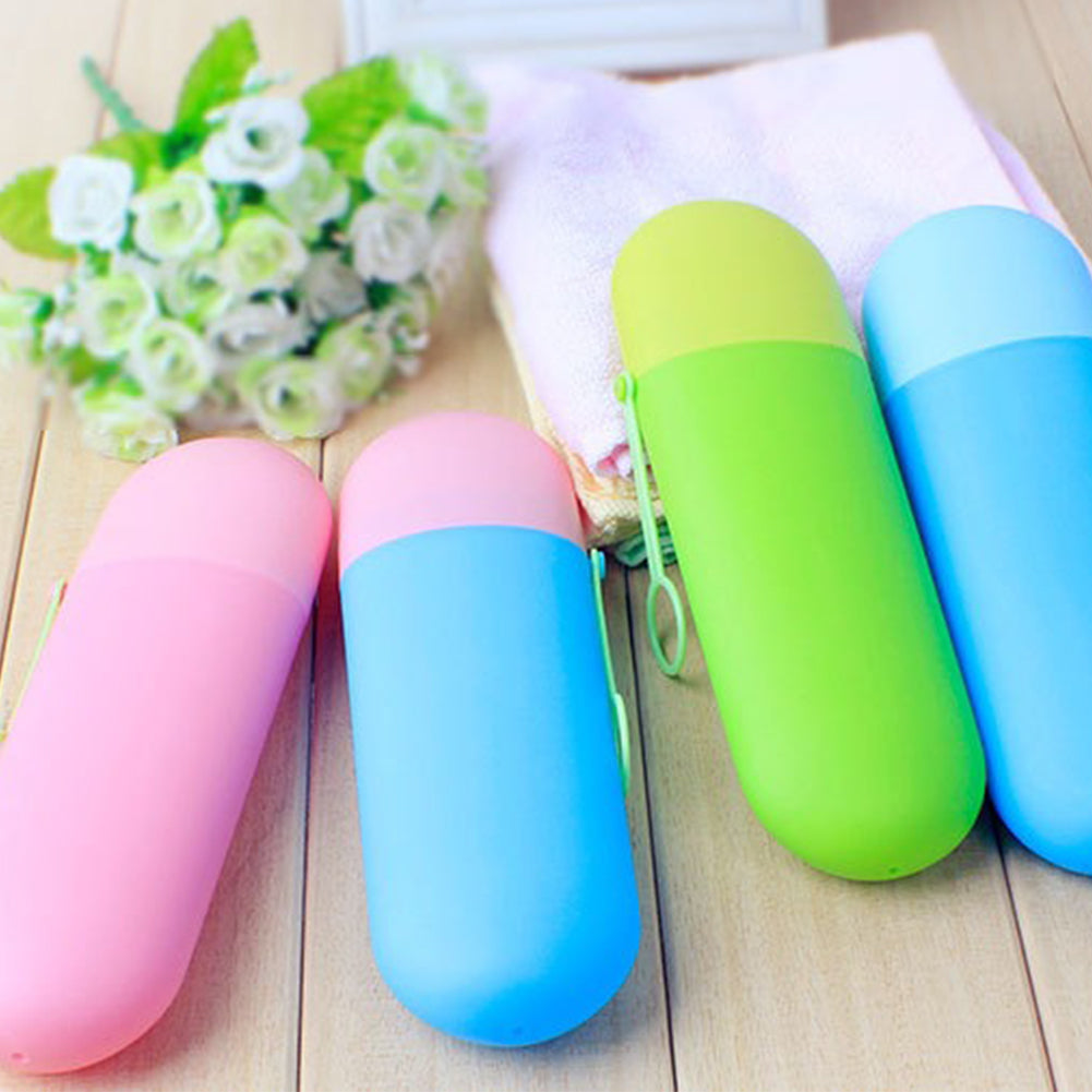 Combination Travel Toothbrush and Toothpaste Holder by HitMyNeed