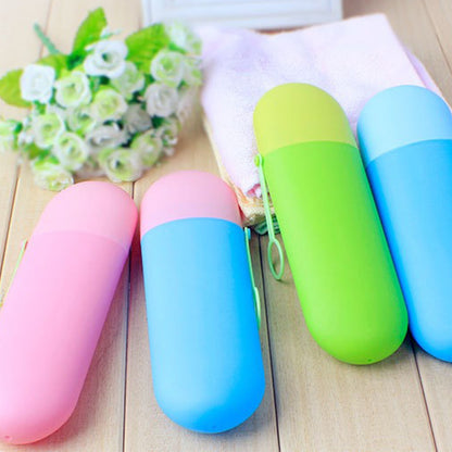 Combination Travel Toothbrush and Toothpaste Holder by HitMyNeed