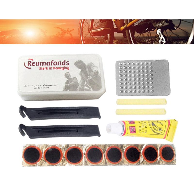 Compact Bike Tire Repair Kit with Patches & Tools by HitMyNeed