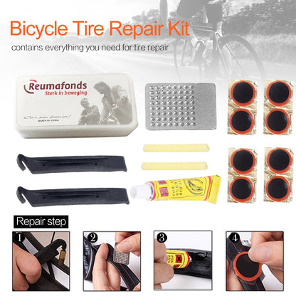 Compact Bike Tire Repair Kit with Patches & Tools by HitMyNeed