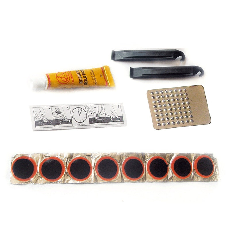 Compact Bike Tire Repair Kit with Patches & Tools by HitMyNeed