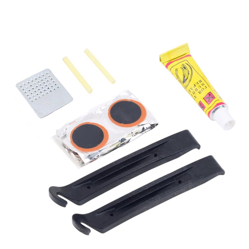 Compact Bike Tire Repair Kit with Patches & Tools by HitMyNeed