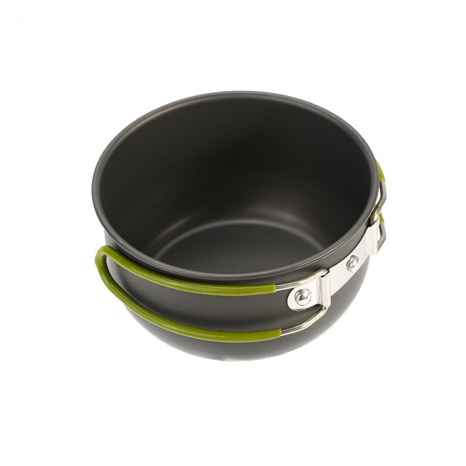 Compact Camping Cookware Pot Set with Lid & Bag by HitMyNeed