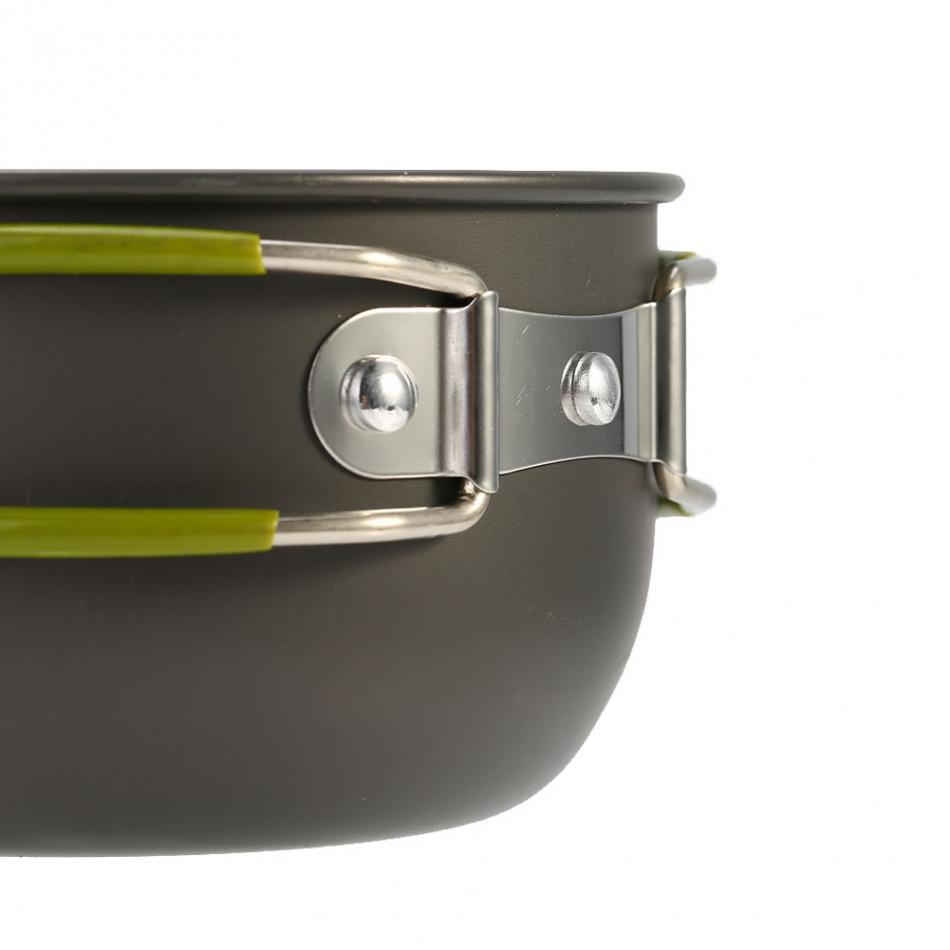 Compact Camping Cookware Pot Set with Lid & Bag by HitMyNeed