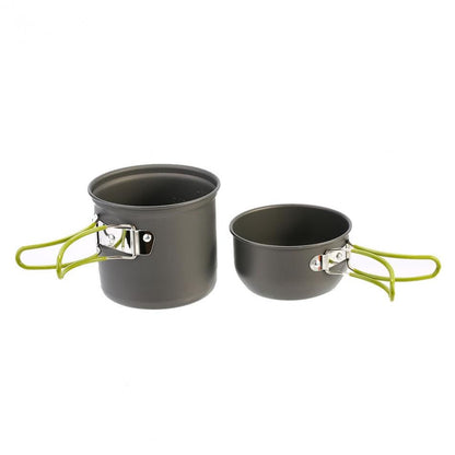 Compact Camping Cookware Pot Set with Lid & Bag by HitMyNeed