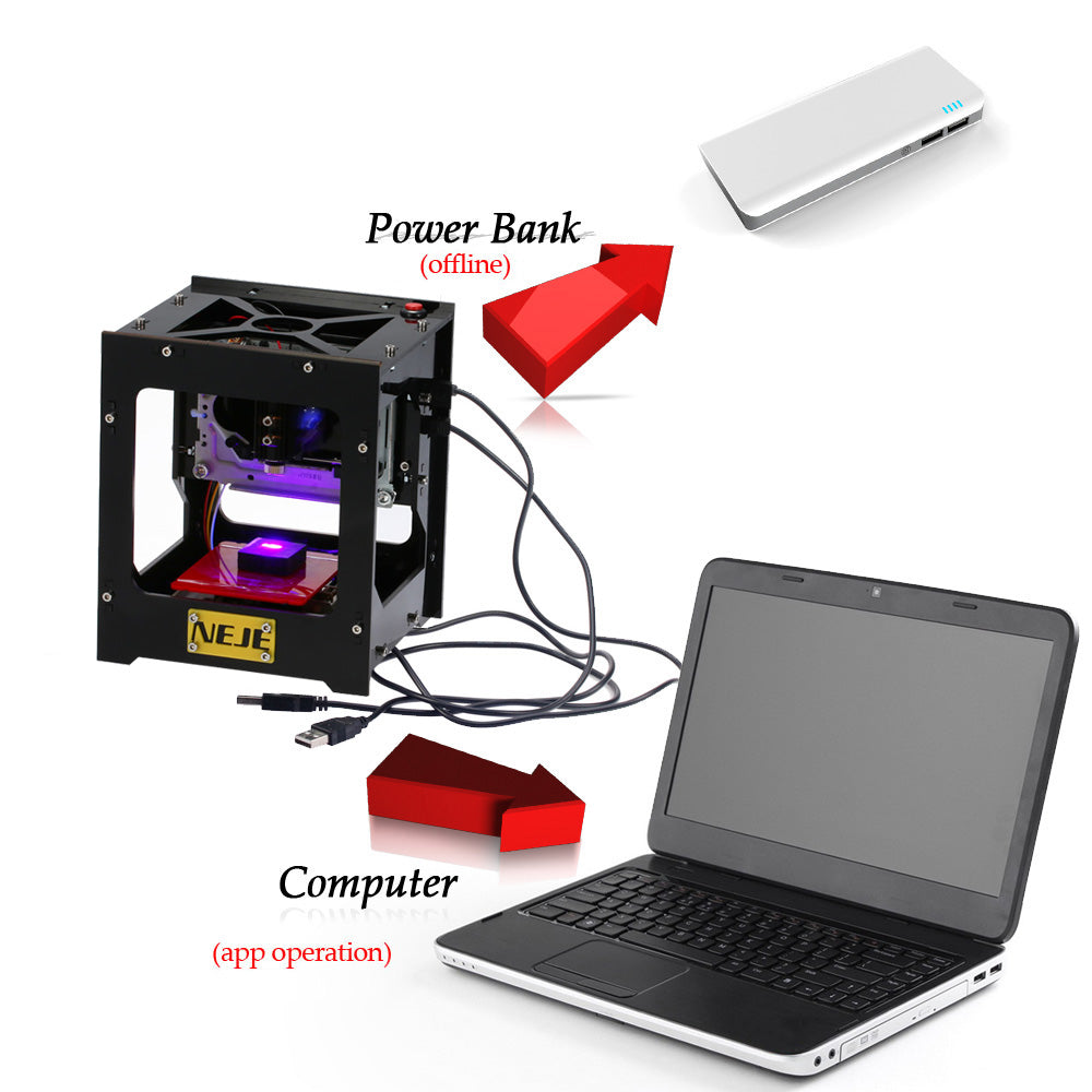 Compact Desktop Laser Engraving Machine 38x38mm by HitMyNeed