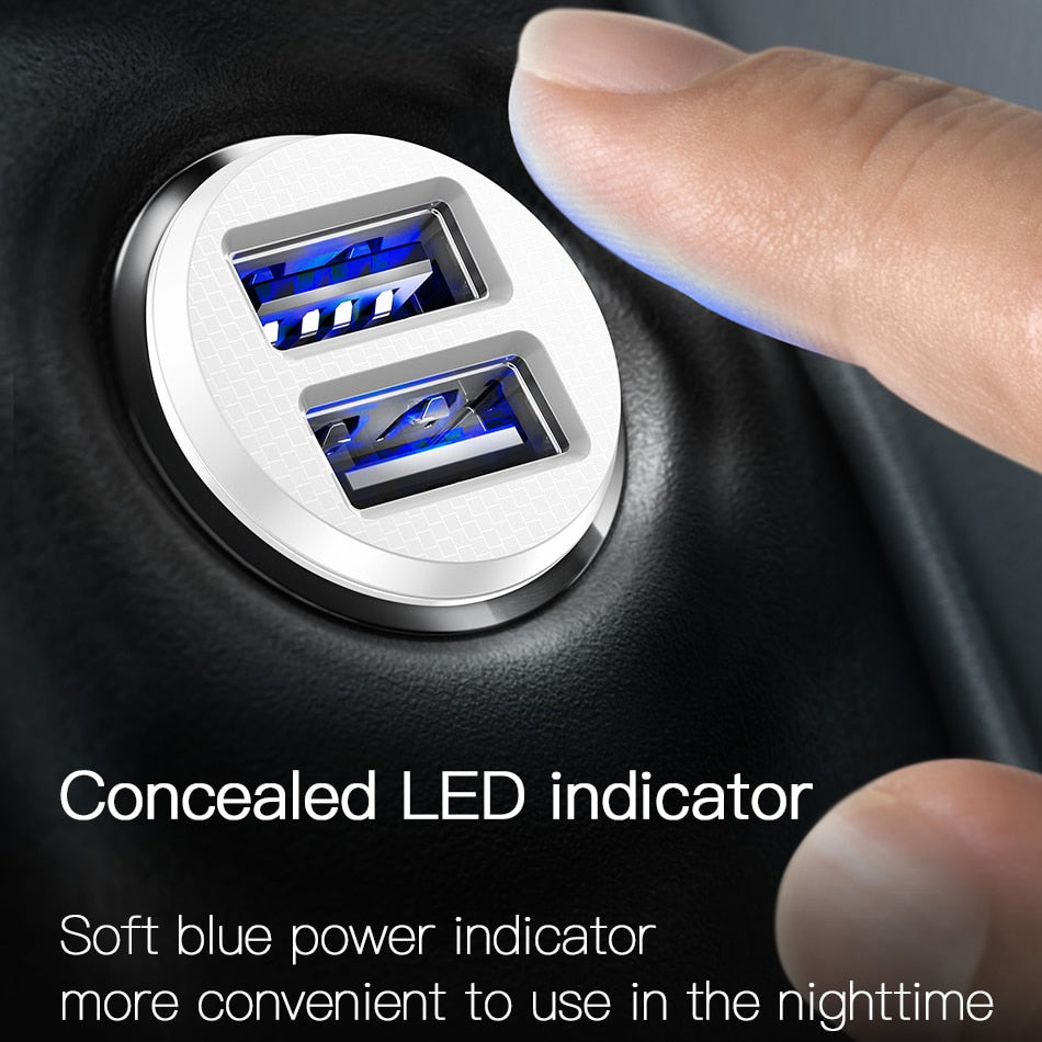 Compact Dual USB Car Charger 3.1A Fast Charge by HitMyNeed