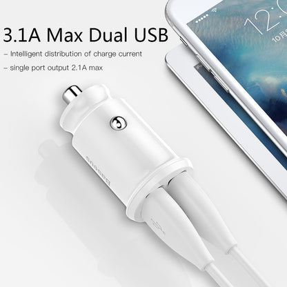 Compact Dual USB Car Charger 3.1A Fast Charge by HitMyNeed