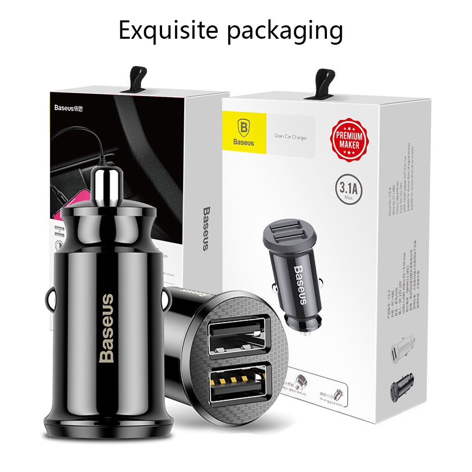 Compact Dual USB Car Charger 3.1A Fast Charge by HitMyNeed