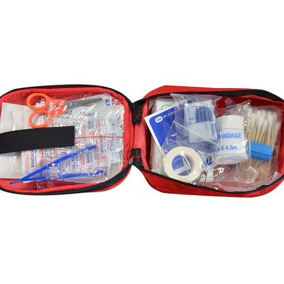 Compact First Aid Medical Kit Box - 120 Piece Set by HitMyNeed