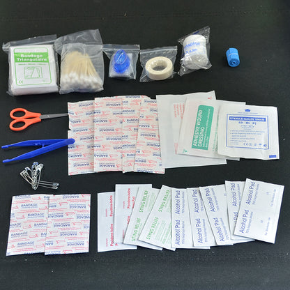 Compact First Aid Medical Kit Box - 120 Piece Set by HitMyNeed