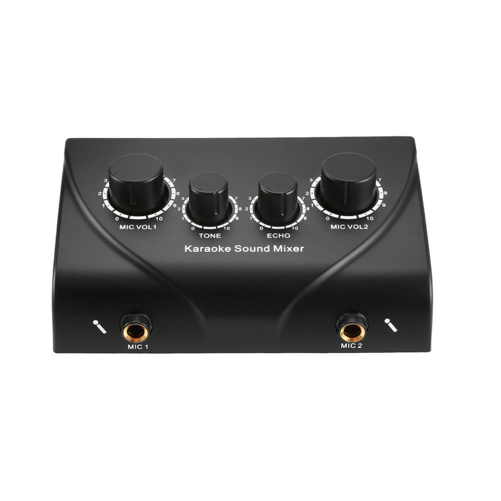 Compact Karaoke Audio Mixer with Dual Mic Inputs by HitMyNeed