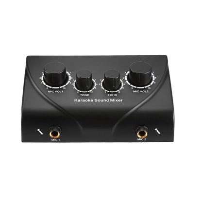 Compact Karaoke Audio Mixer with Dual Mic Inputs by HitMyNeed