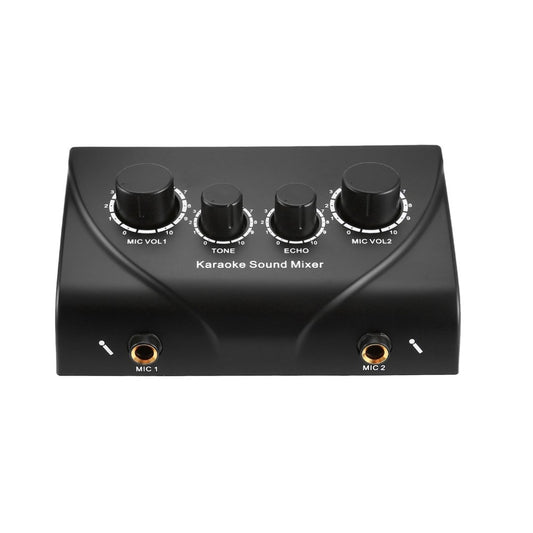 Compact Karaoke Audio Mixer with Dual Mic Inputs by HitMyNeed
