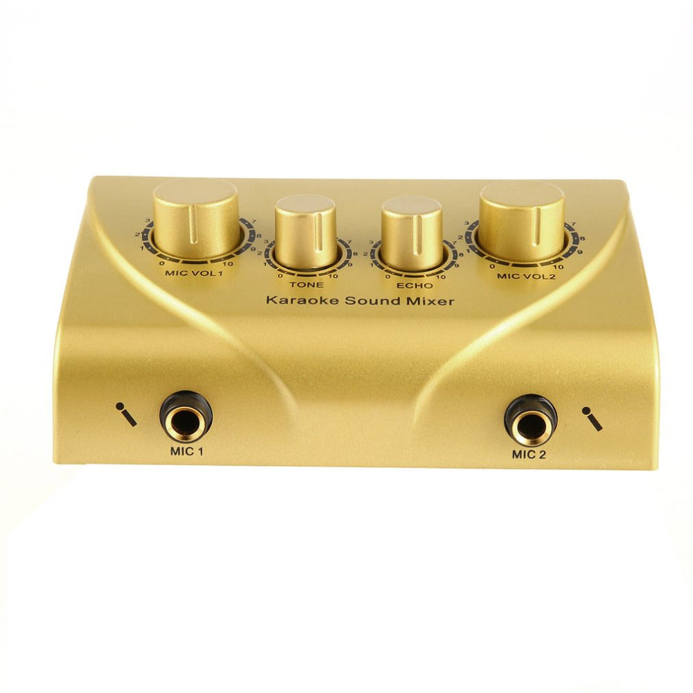 Compact Karaoke Audio Mixer with Dual Mic Inputs by HitMyNeed