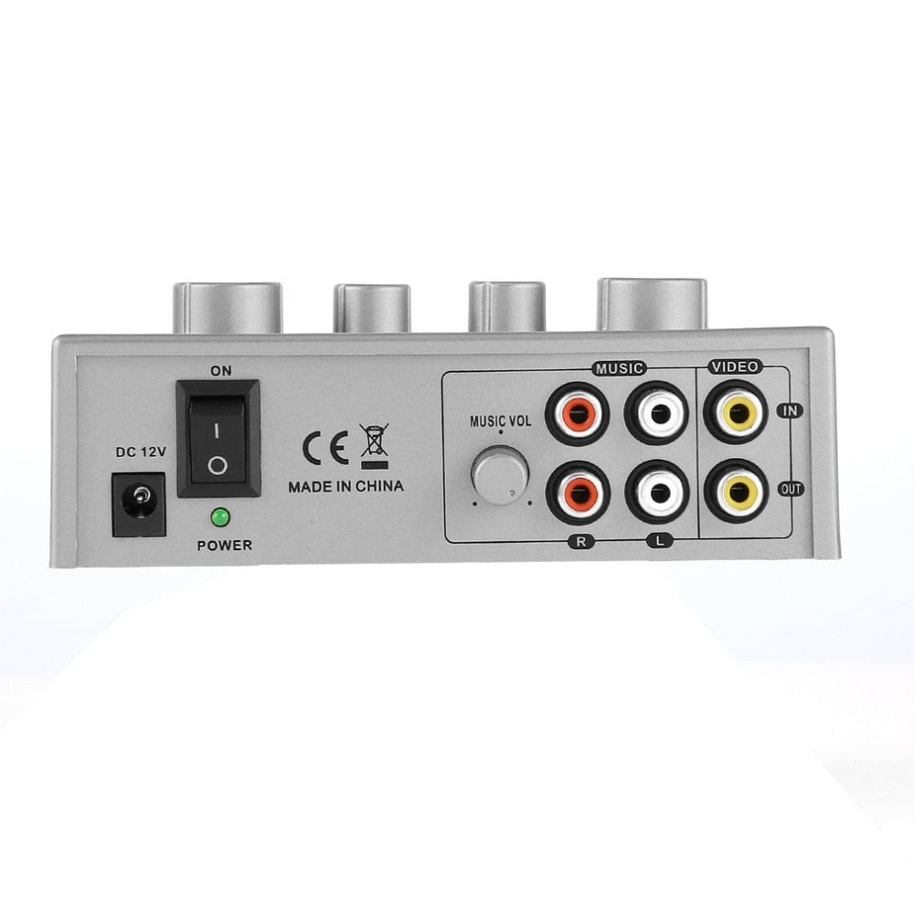 Compact Karaoke Audio Mixer with Dual Mic Inputs by HitMyNeed