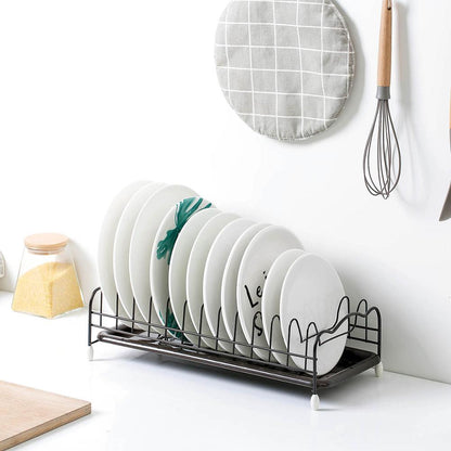 Compact Metal Dish Drying Rack with Drip Tray by HitMyNeed