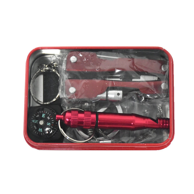 Compact Outdoor Survival Kit in Steel Tin by HitMyNeed