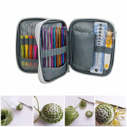 Complete Crochet Hook & Knitting Needle Set with Bag by HitMyNeed