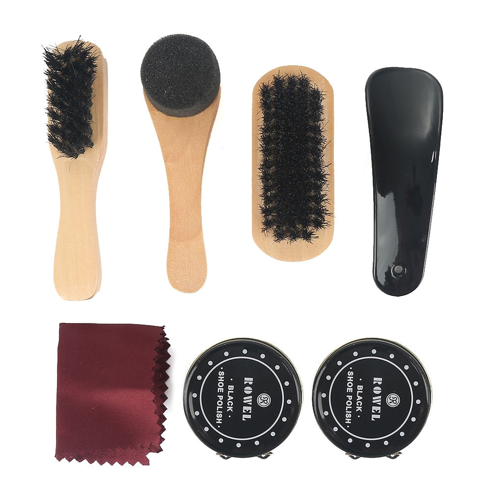 Complete Shoe Care Kit with Travel Pouch by HitMyNeed