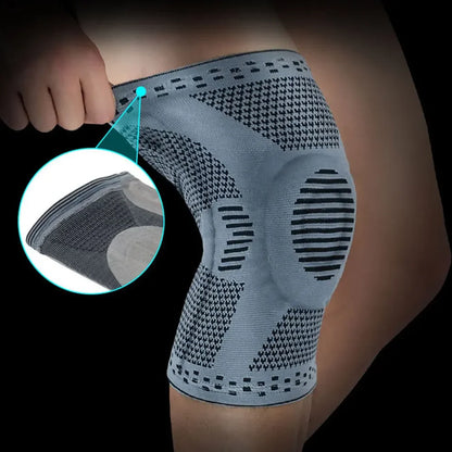 Compression Knee Brace for Pain Relief & Support by HitMyNeed