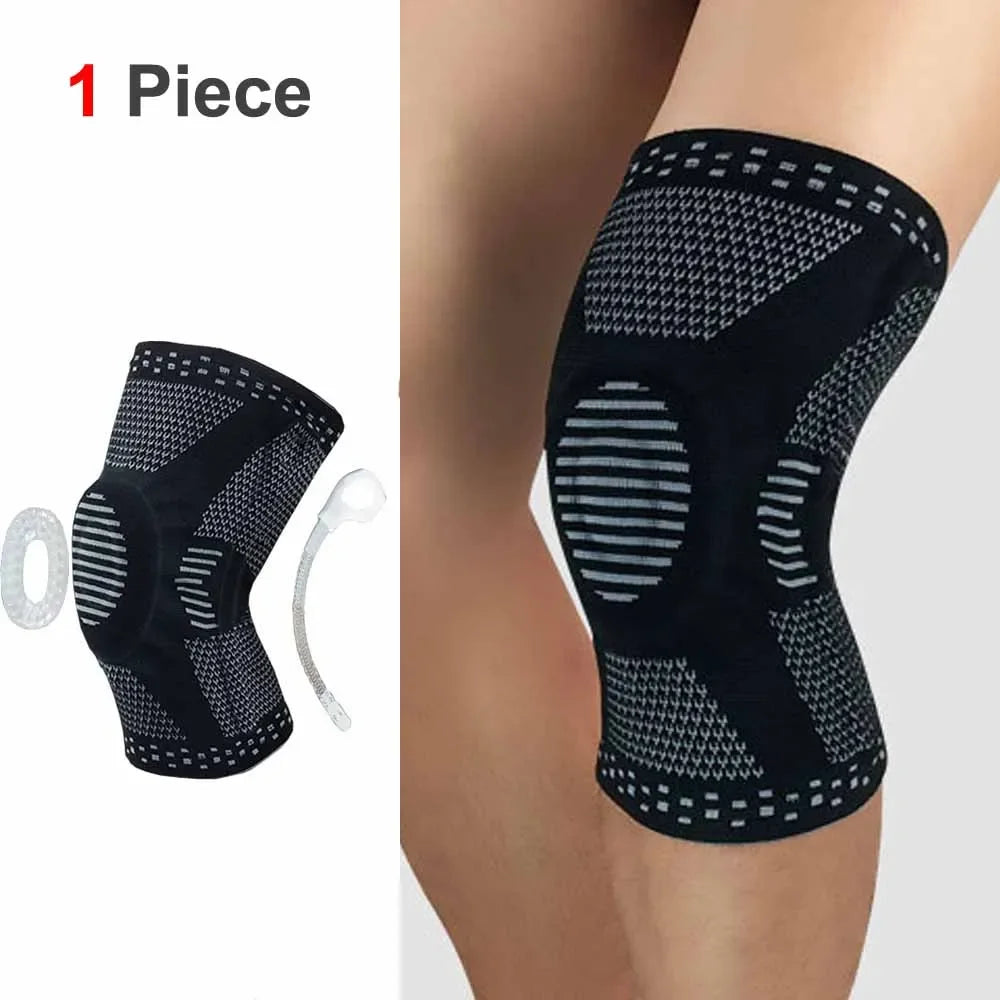 Compression Knee Brace for Pain Relief & Support black-1-pcs xl by HitMyNeed