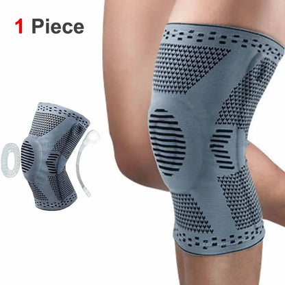 Compression Knee Brace for Pain Relief & Support gray-1-pcs m by HitMyNeed