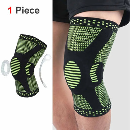 Compression Knee Brace for Pain Relief & Support green-1-pcs xxl by HitMyNeed