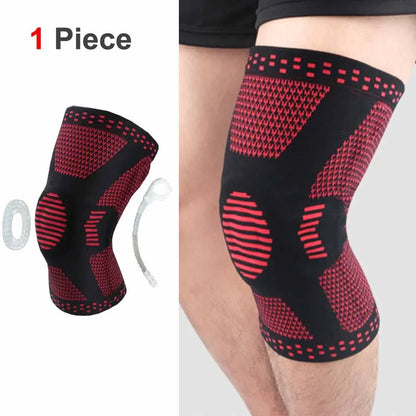 Compression Knee Brace for Pain Relief & Support red-1-pcs xl by HitMyNeed