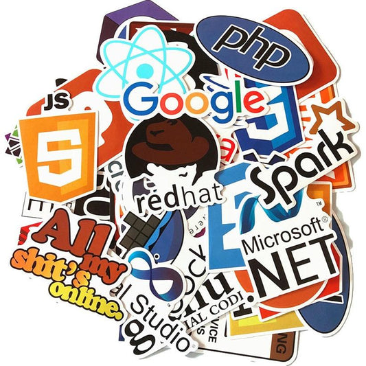 Computer Programming Stickers for Laptops (50 Pcs) by HitMyNeed