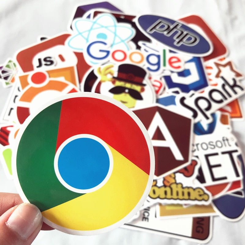 Computer Programming Stickers for Laptops (50 Pcs) by HitMyNeed