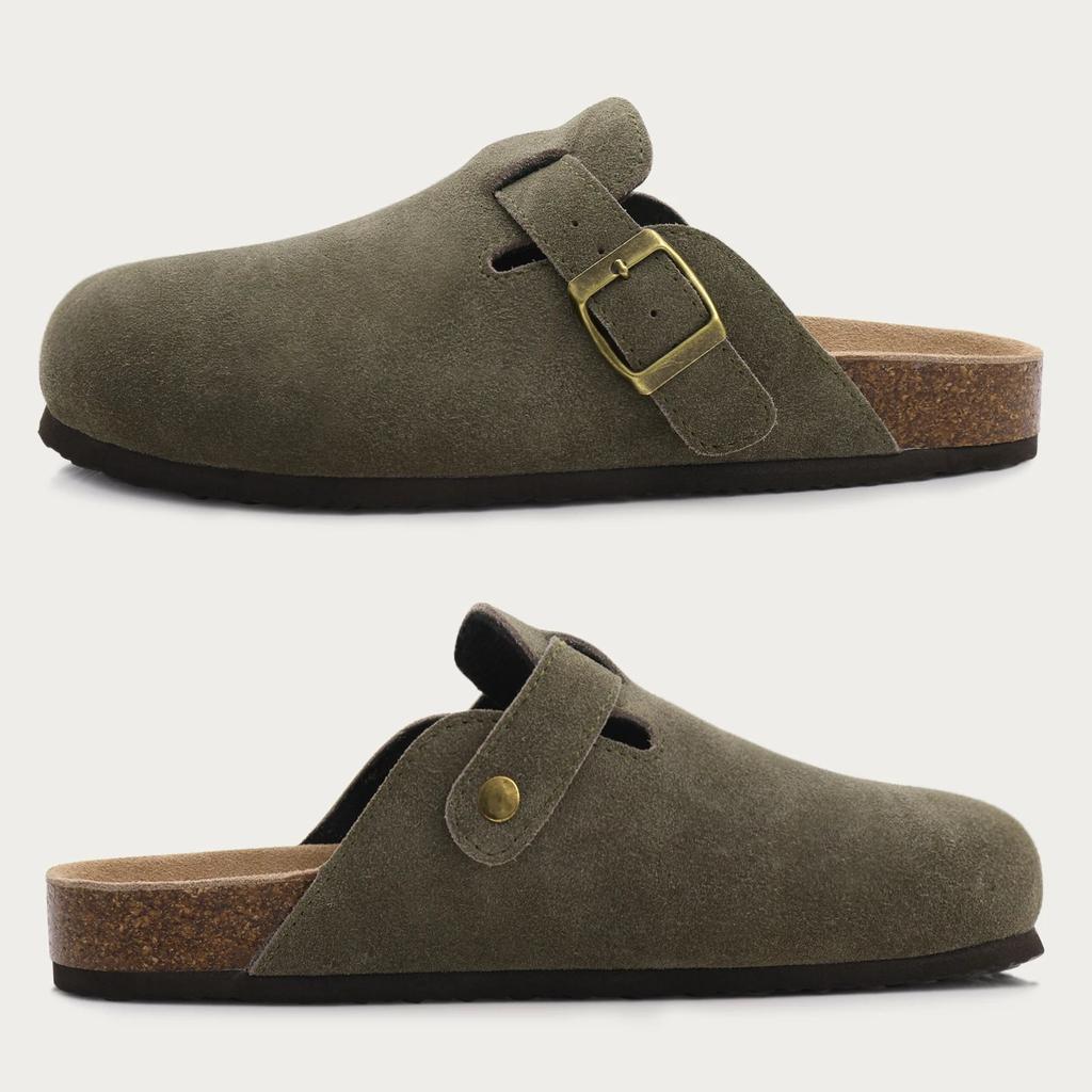 Comwarm Suede Cork Clog Mules with Arch Support by HitMyNeed