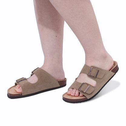 Comwarm Suede Cork Clog Mules with Arch Support by HitMyNeed