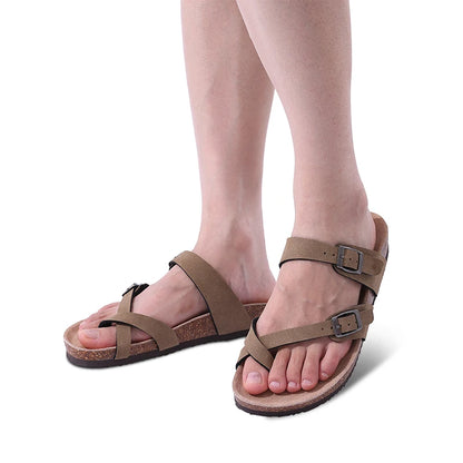 Comwarm Suede Cork Clog Mules with Arch Support by HitMyNeed